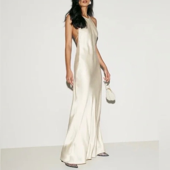 Reformation Jeany Silk Dress In Fior Di Latte NWOT Never worn No flaws.